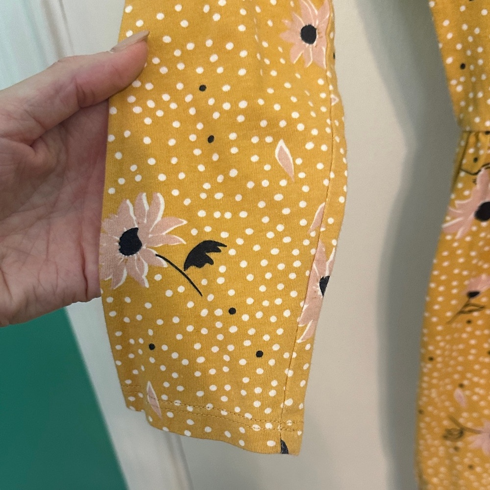 Carter's Mustard Floral Kids Dress size 7 - Picture 3 of 5